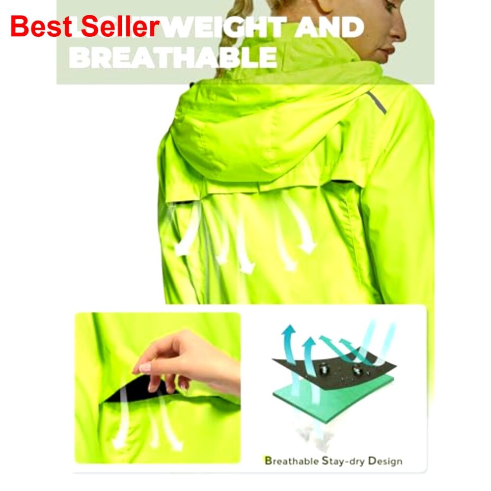 Lightweight Windproof Running Jacket With Hood An… - image 6